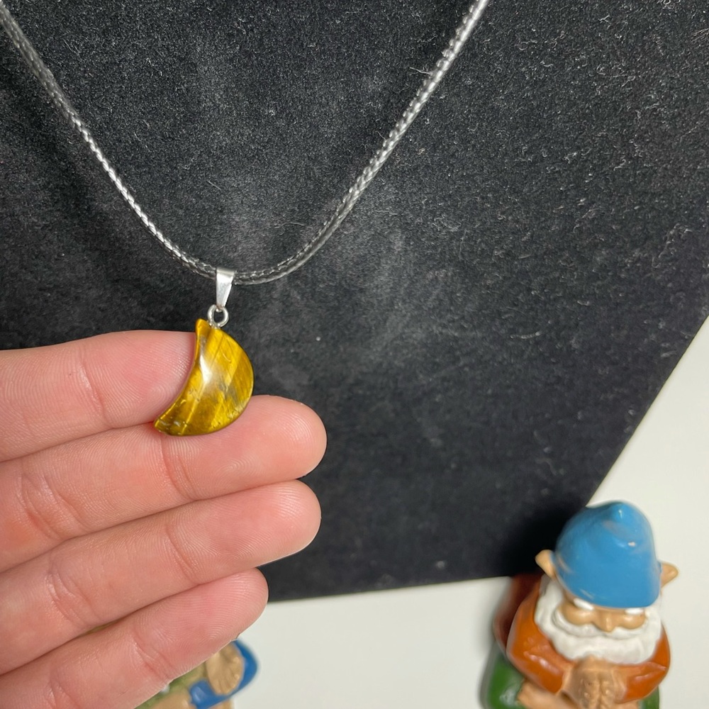 Tiger Eyes Moon 🌙 necklace